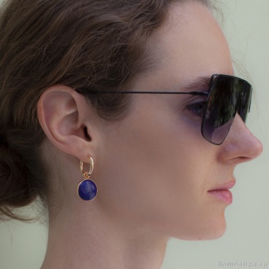 Серьги Fiore Luna, NATURAL LAPIS